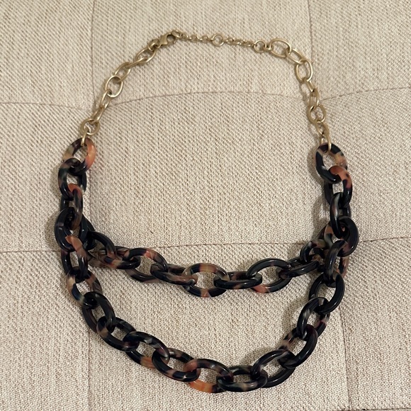J. Crew Jewelry - J. Crew Black and Brown Chain Necklace